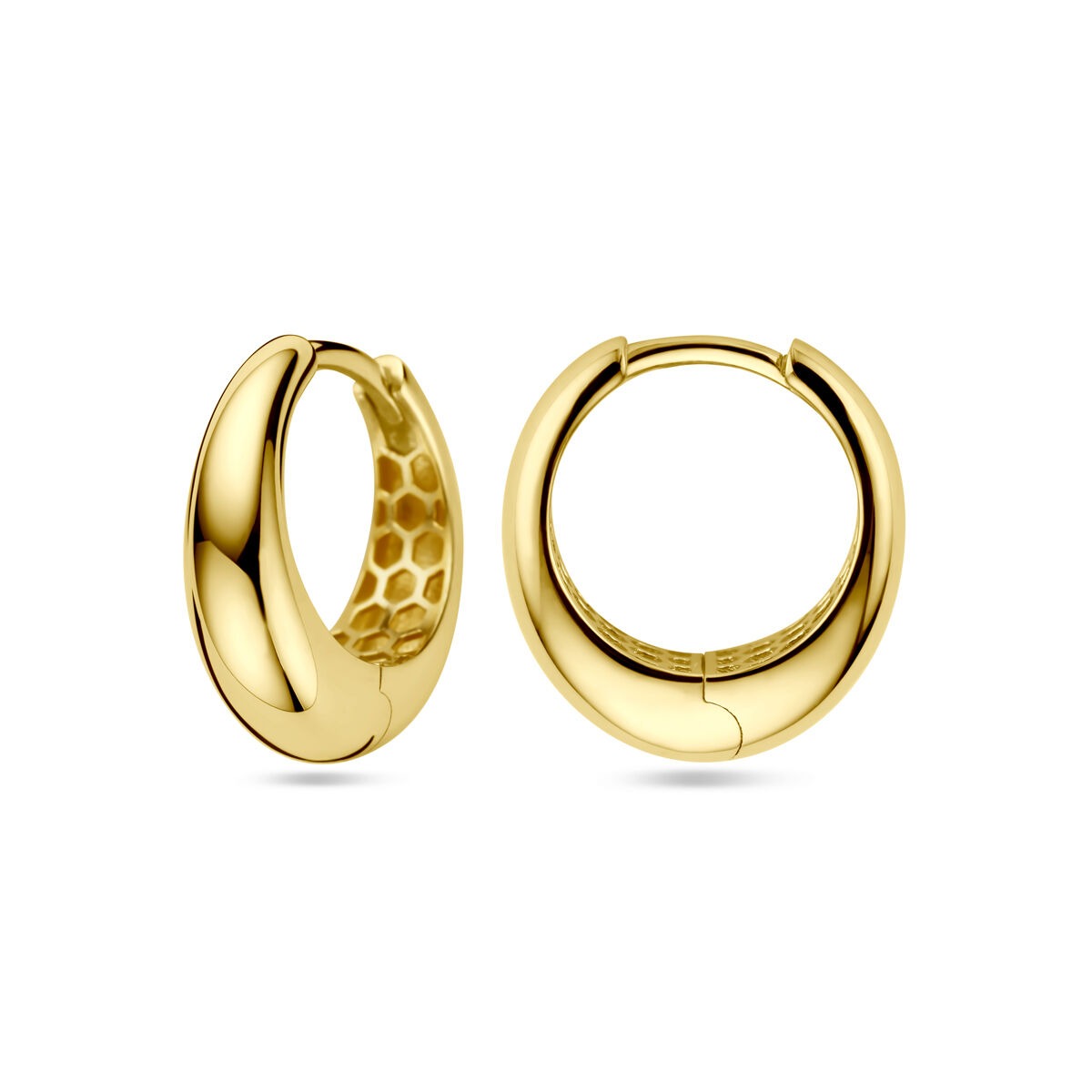 aros chapados en oro amarillo 14 mm