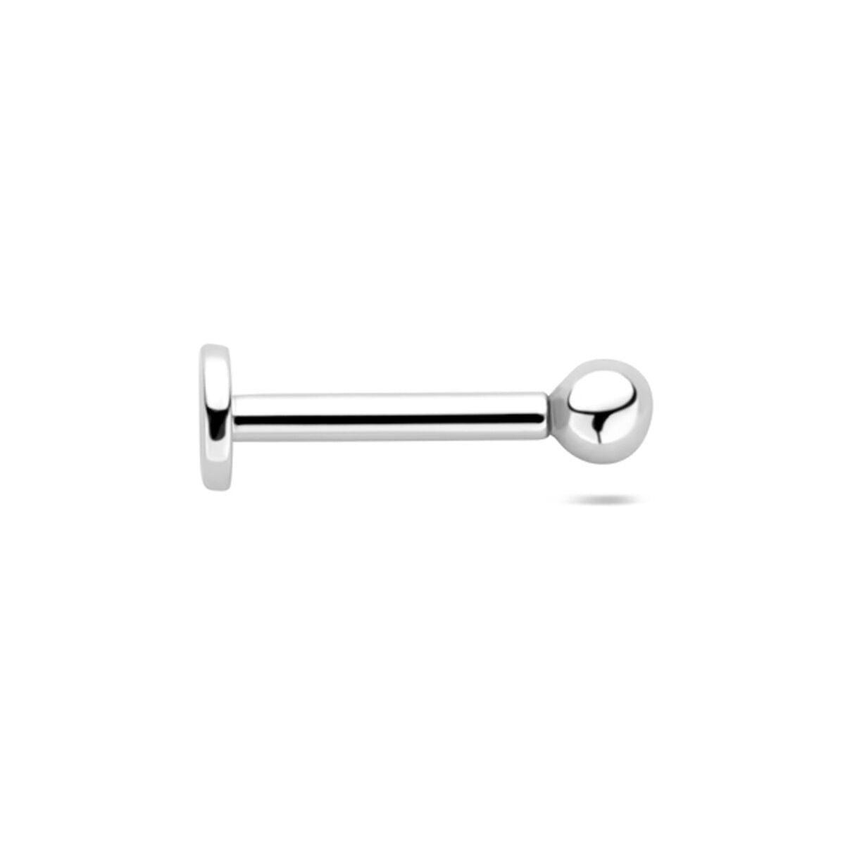 Piercing de plata plana - rodiado 925 plata