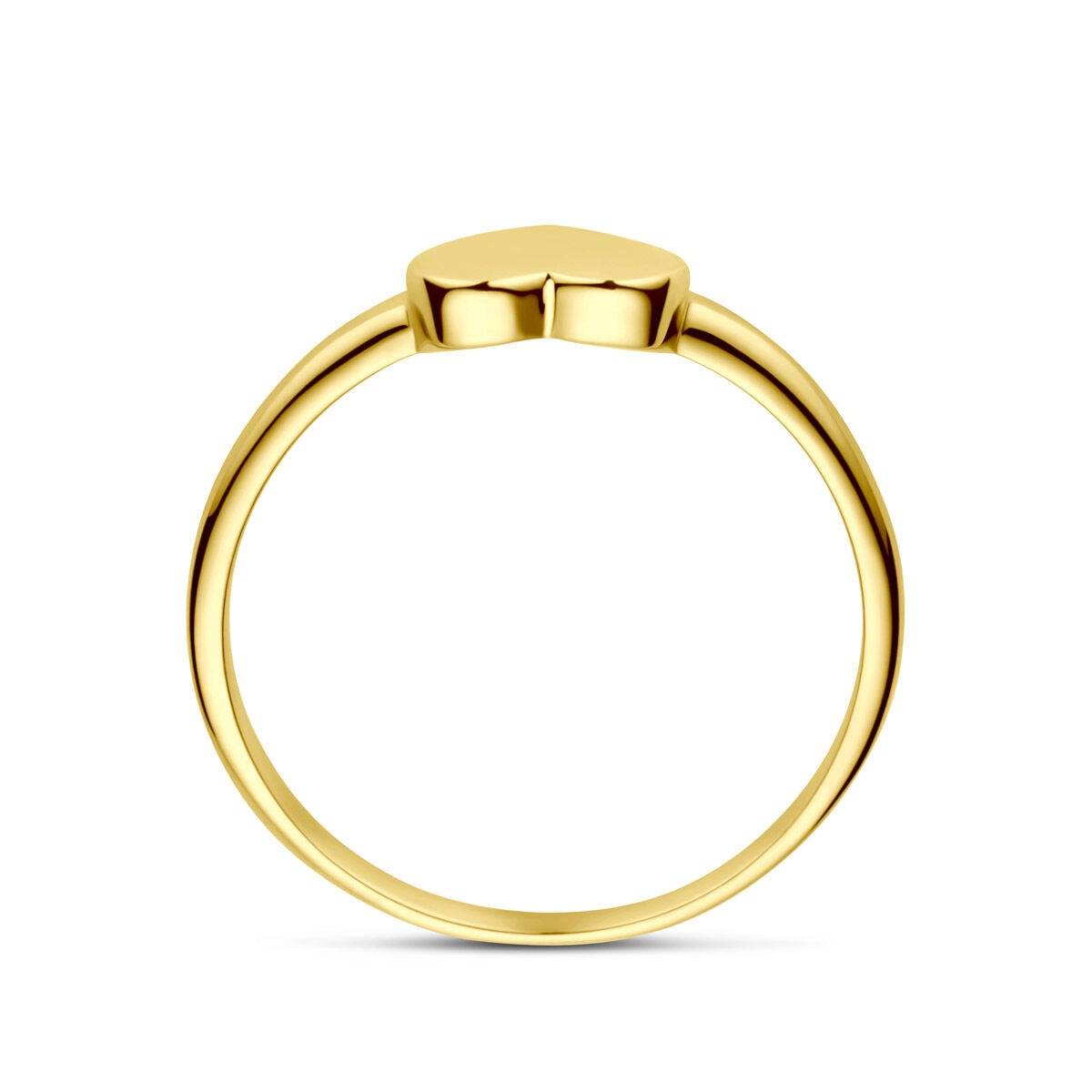 Anillo de oro amarillo de 9k con corazón