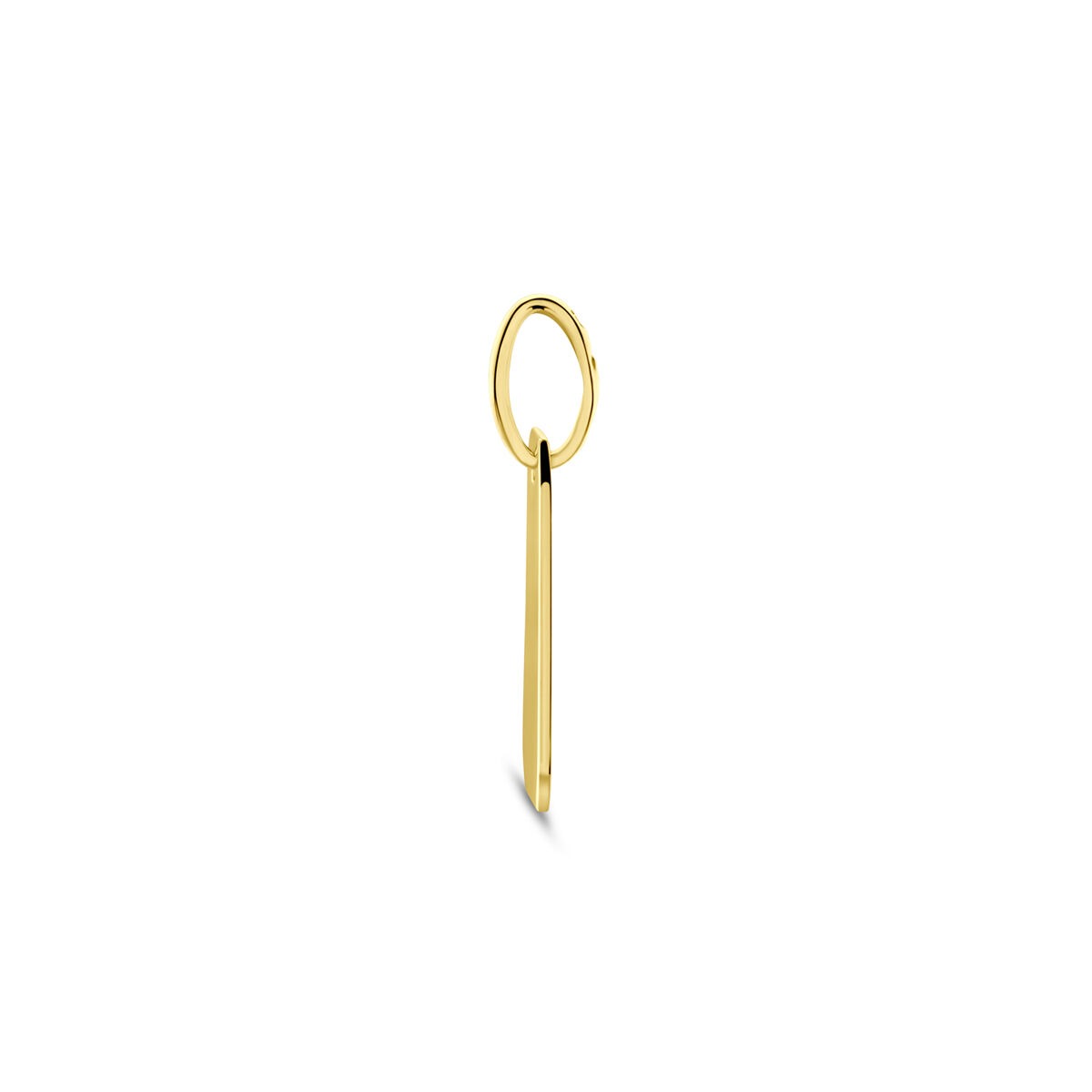 Colgante grabado de oro amarillo 9k rectangular
