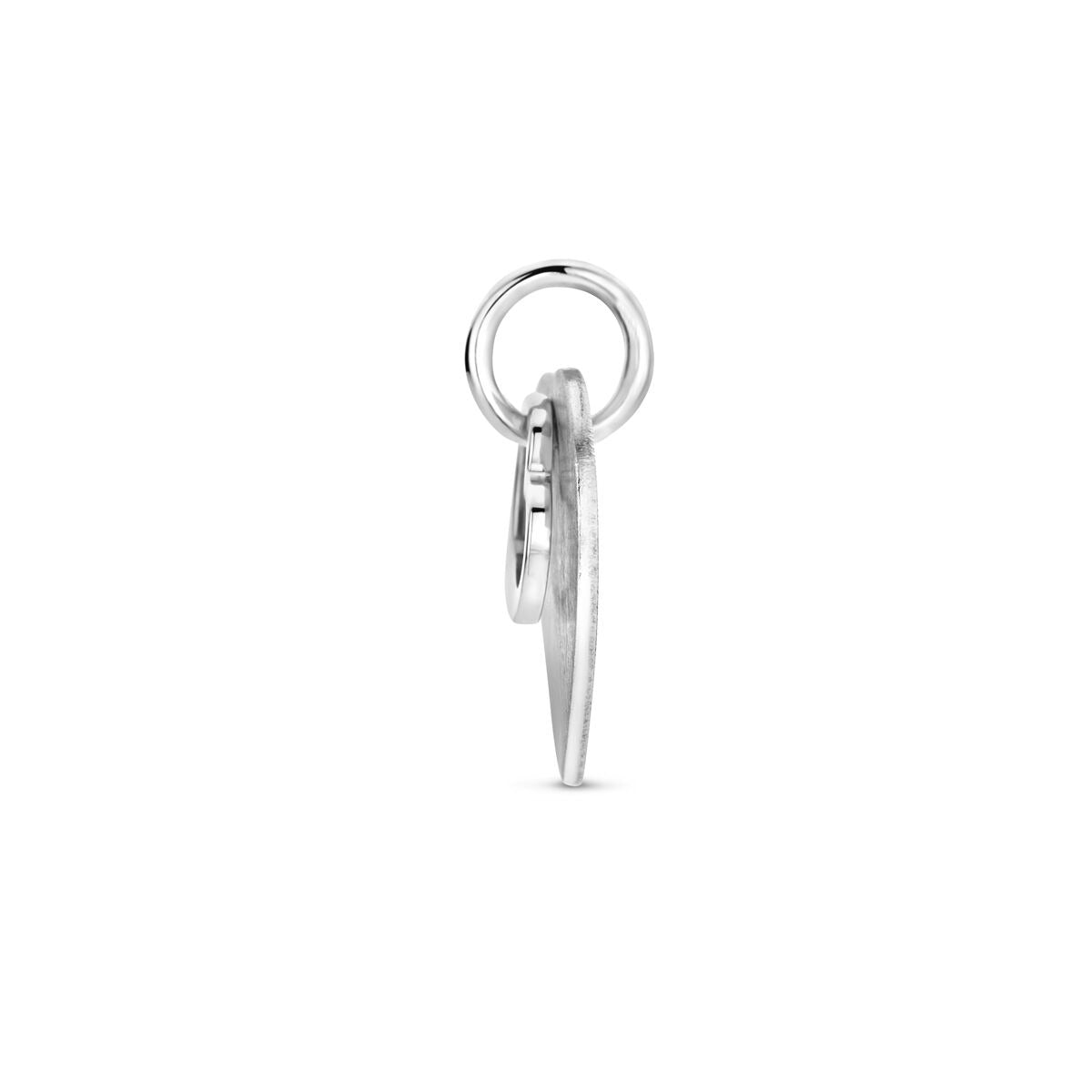 Colgante de grabado en forma de corazón de plata – plata 925 rodiada, mate y pulido