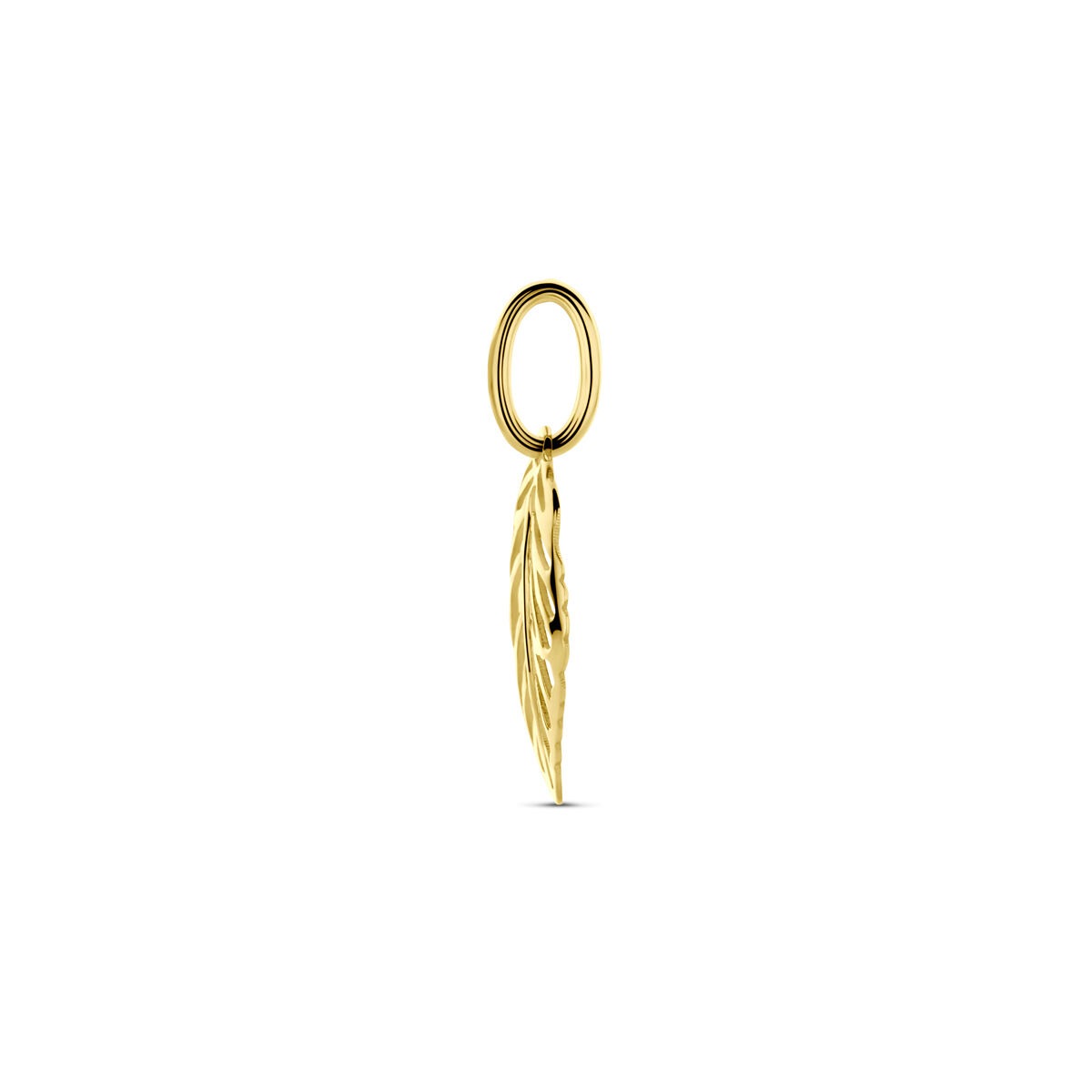 colgante de oro amarillo en forma de hoja – 17 mm