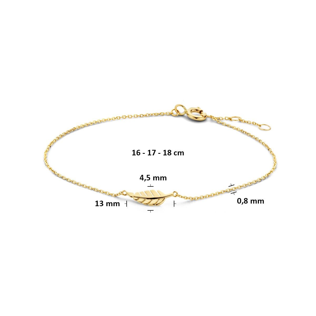 pulsera de oro amarillo con motivo de resorte