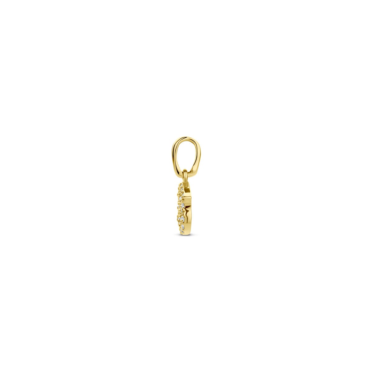 colgante de oro amarillo con diamante del signo zodiacal