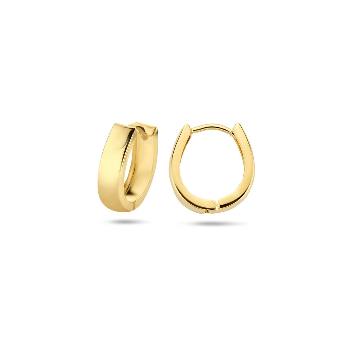 Aros chapados en oro amarillo estampados – 14k