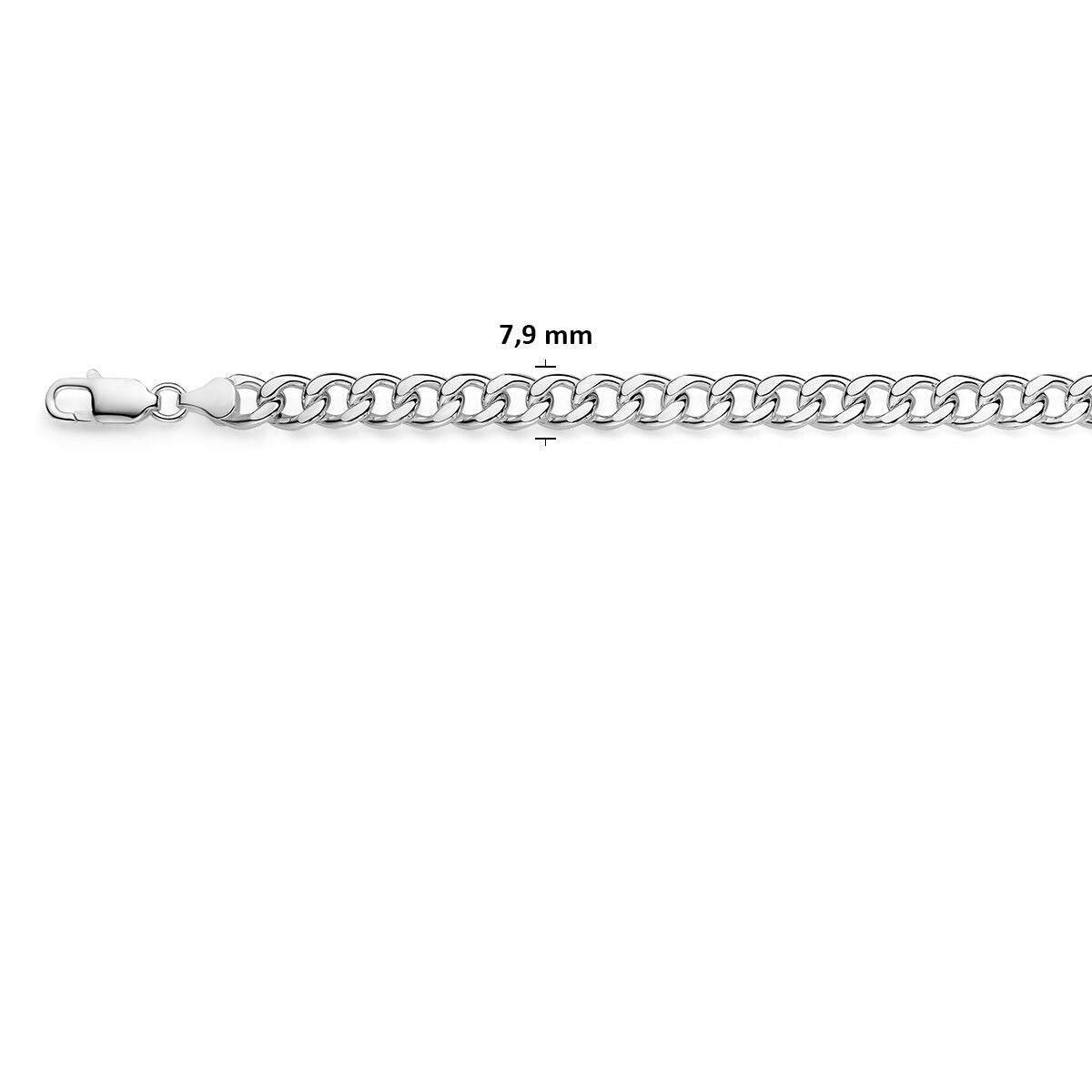 925 Collar Gourmet de 7,9 mm de hombre