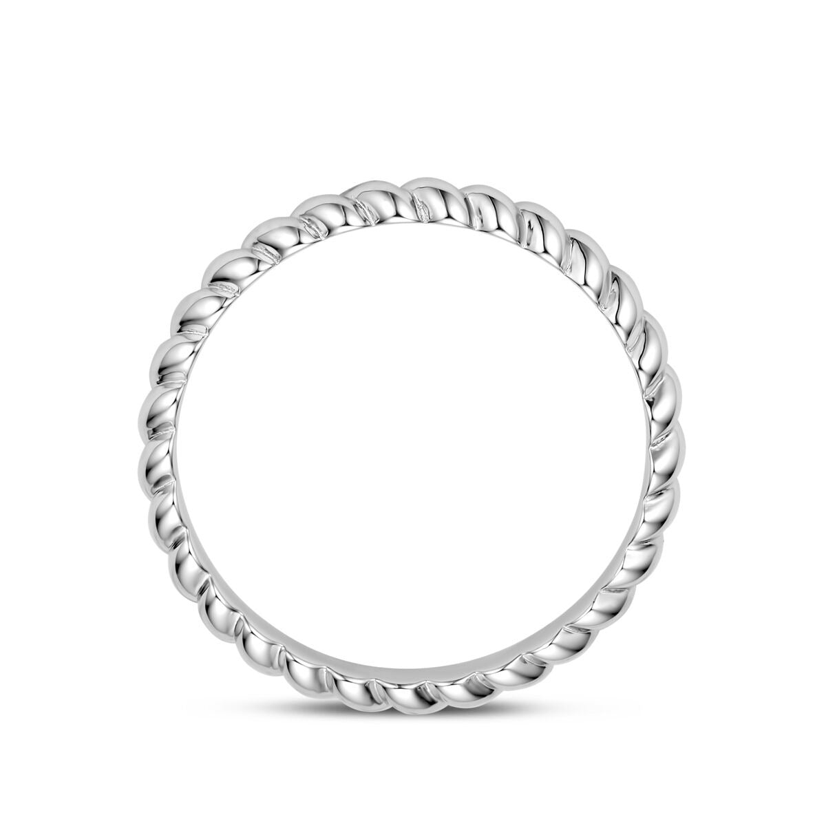 Anillo de mujer en plata 925 rodiada, 3mm