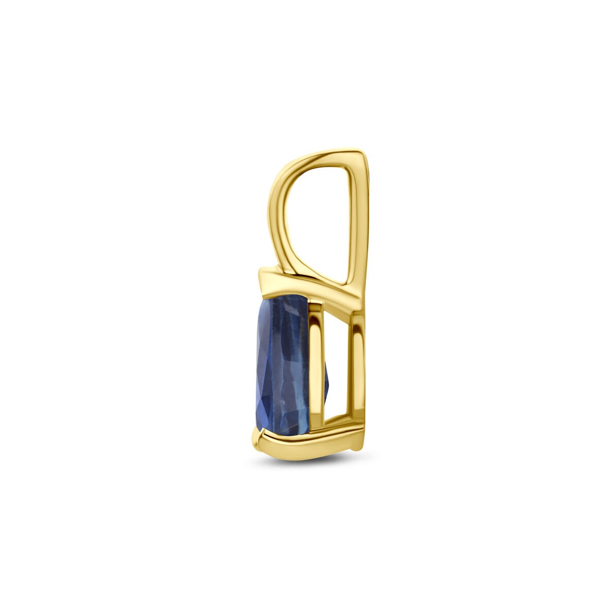 colgante de oro amarillo con zafiro
