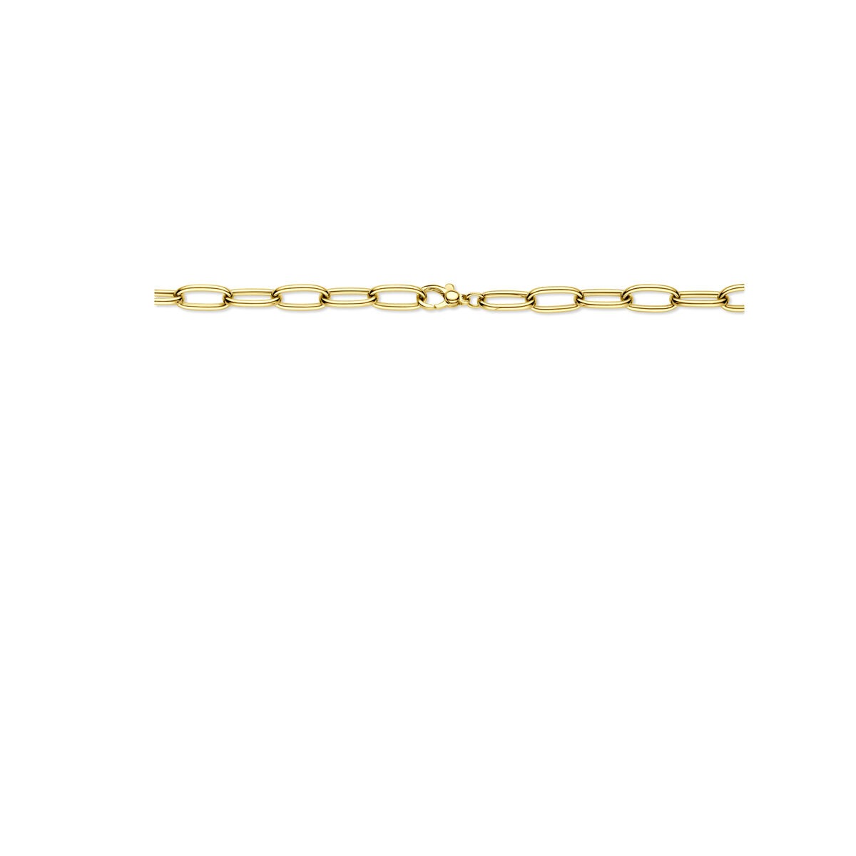 Collar de oro amarillo de 14k con eslabones de alambre de mujer