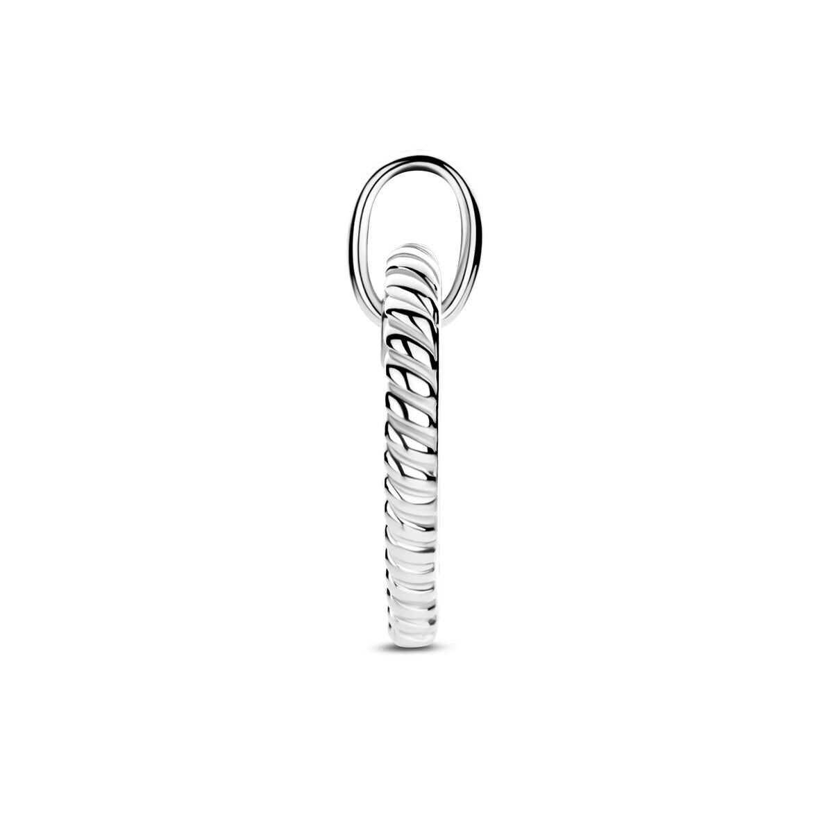 Colgante de plata en forma de corazón con circonitas - colgante de mujer rodiado lleno de amor y brillo