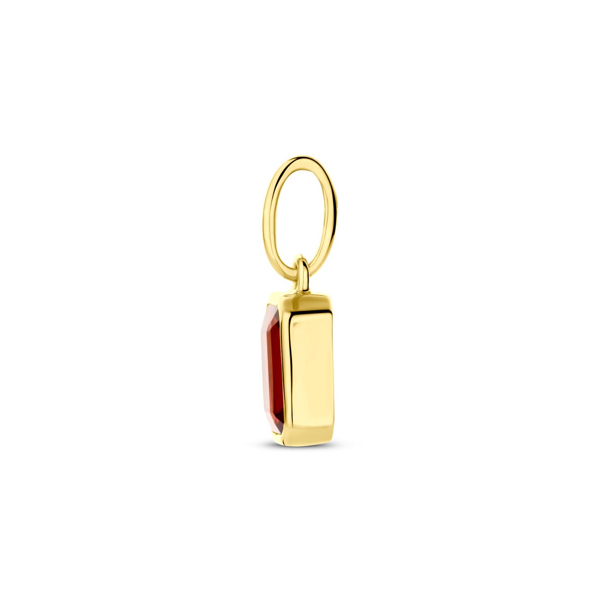 colgante granate 12 mm 14K oro amarillo