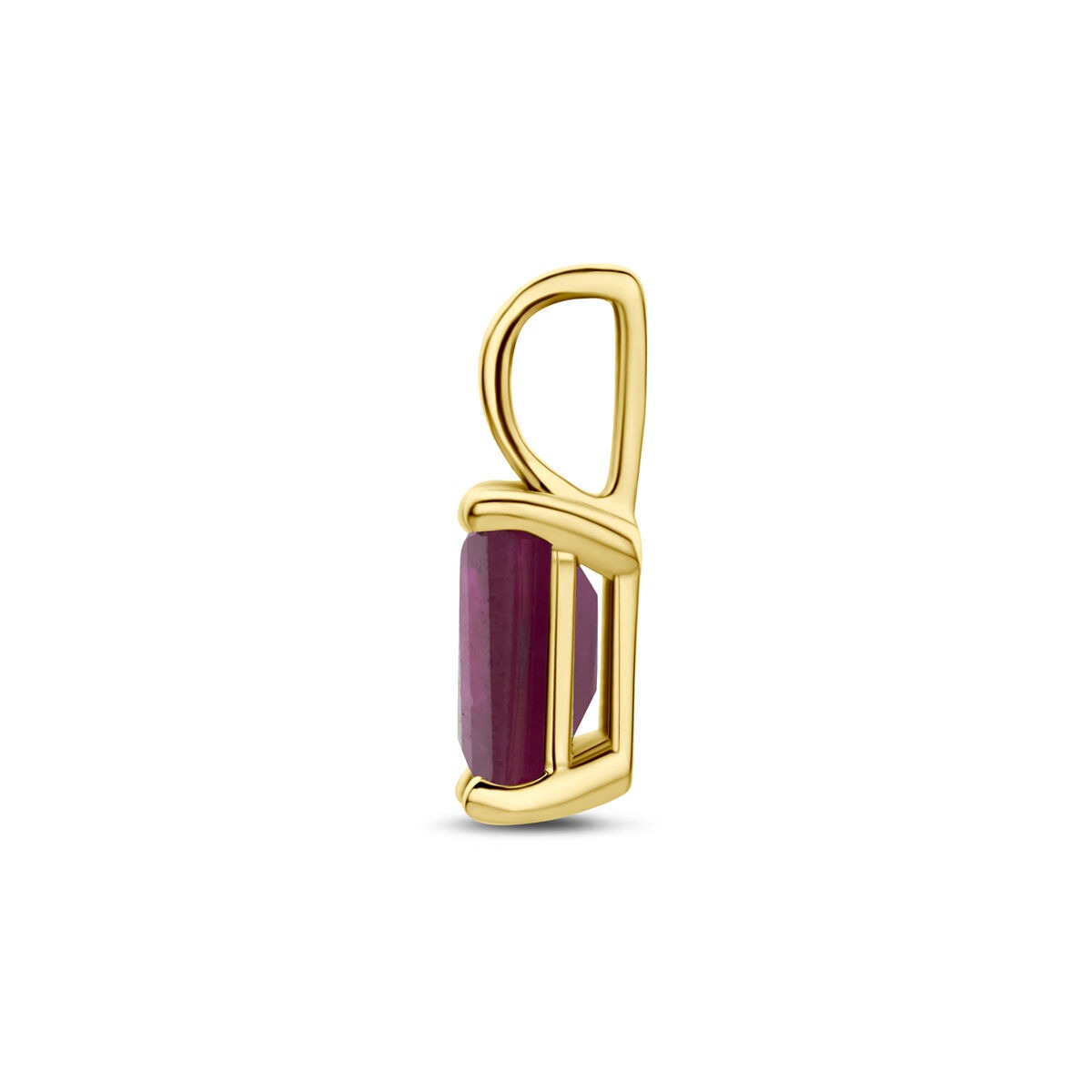 colgante de oro amarillo con rubí