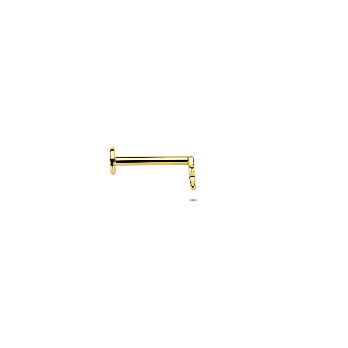 piercing en forma de estrella de oro amarillo de 14k - sutil brillante