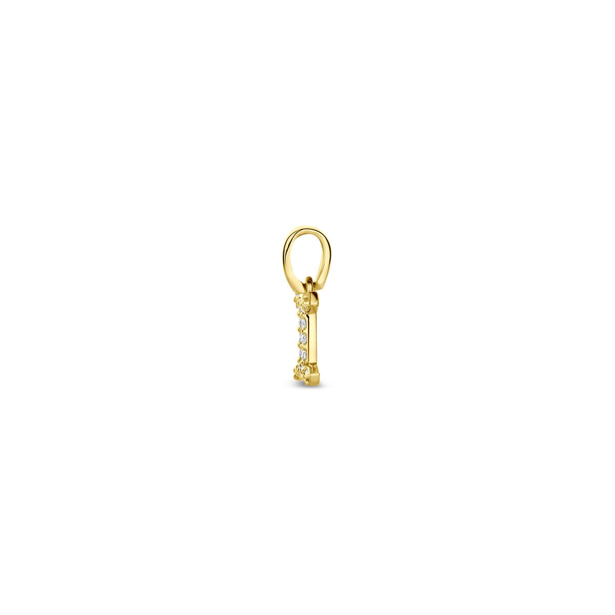 colgante de oro amarillo con diamante del signo zodiacal