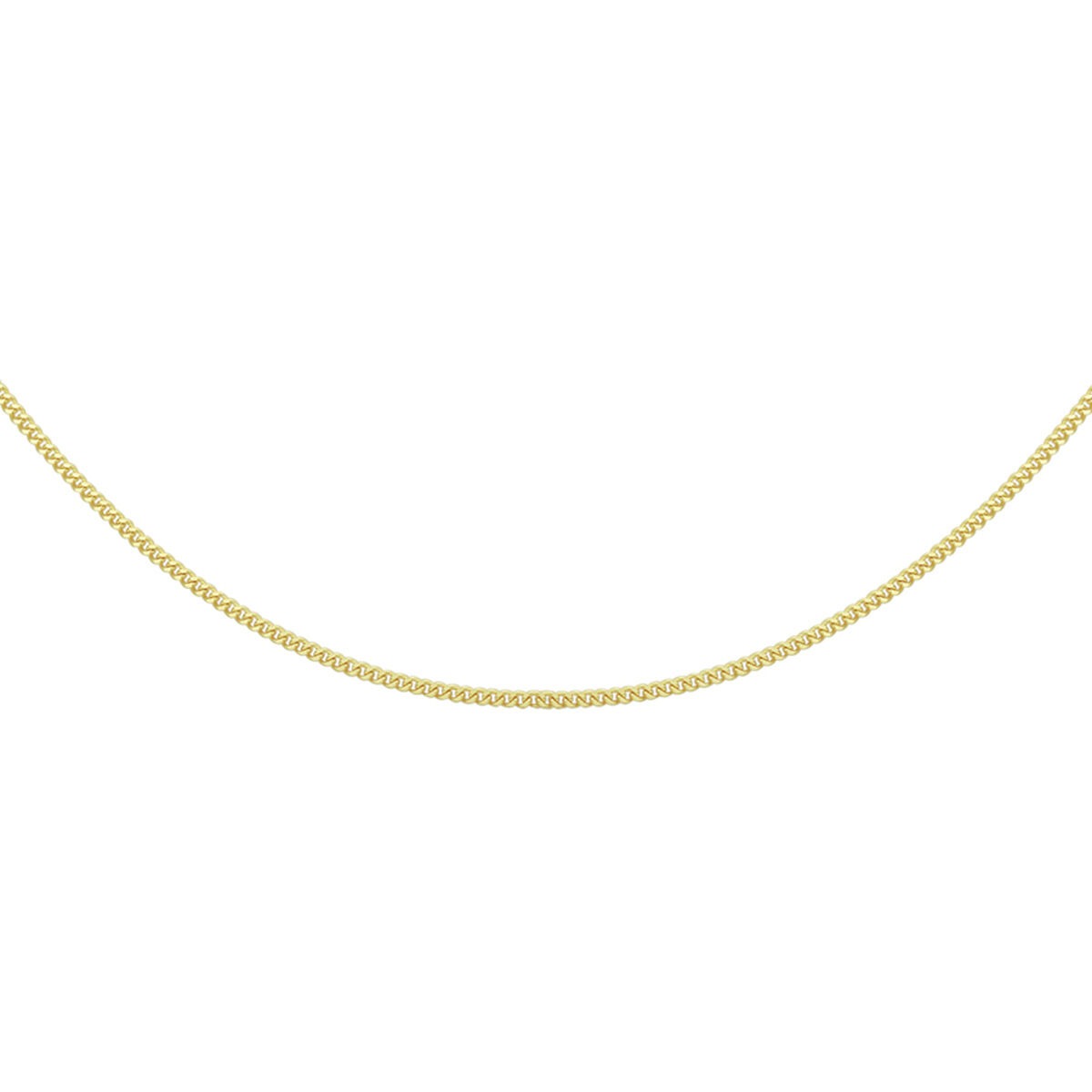 cadena gourmette de oro amarillo de 18 quilates con eslabones pulidos.