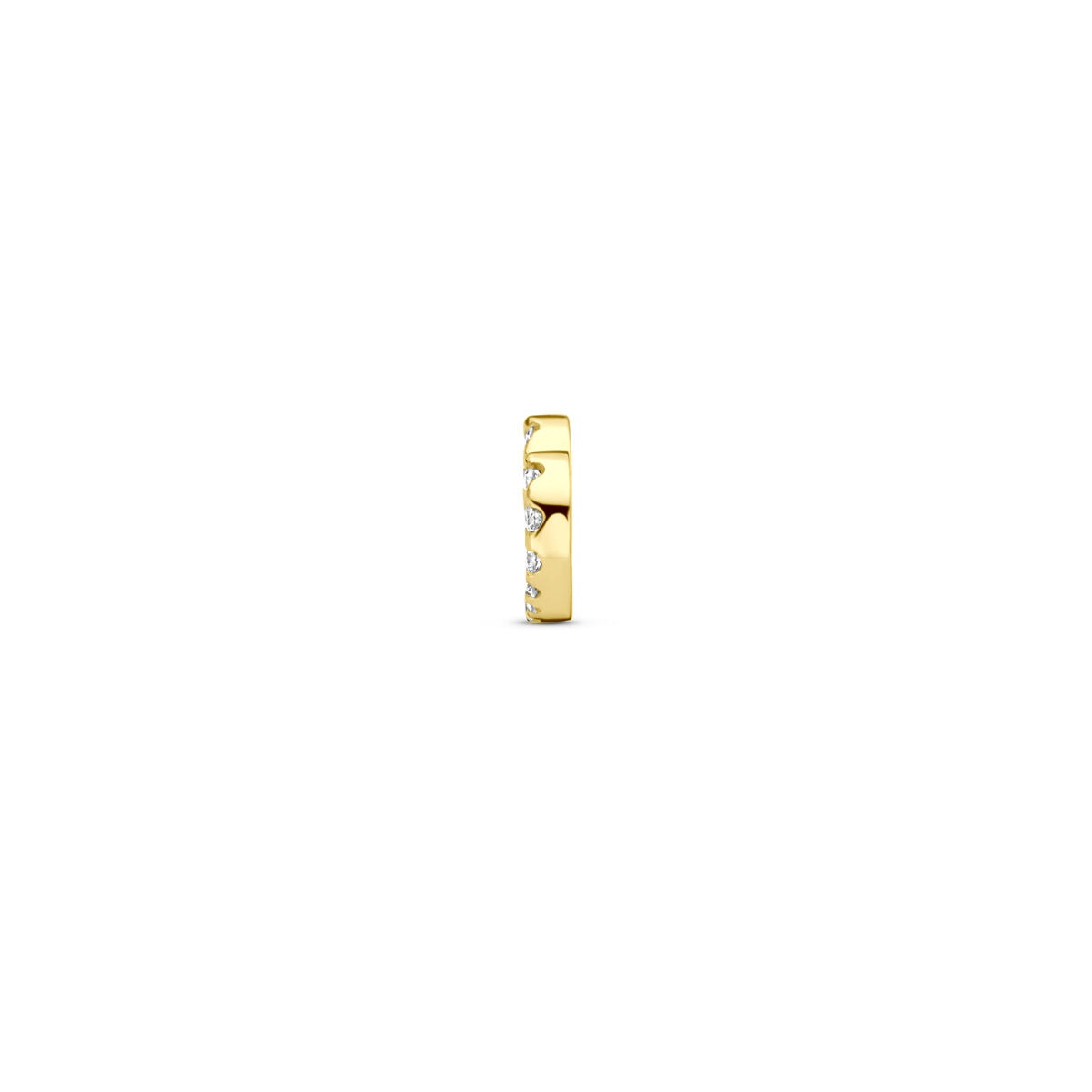 Colgante de corazón en oro amarillo de 14k con diamante