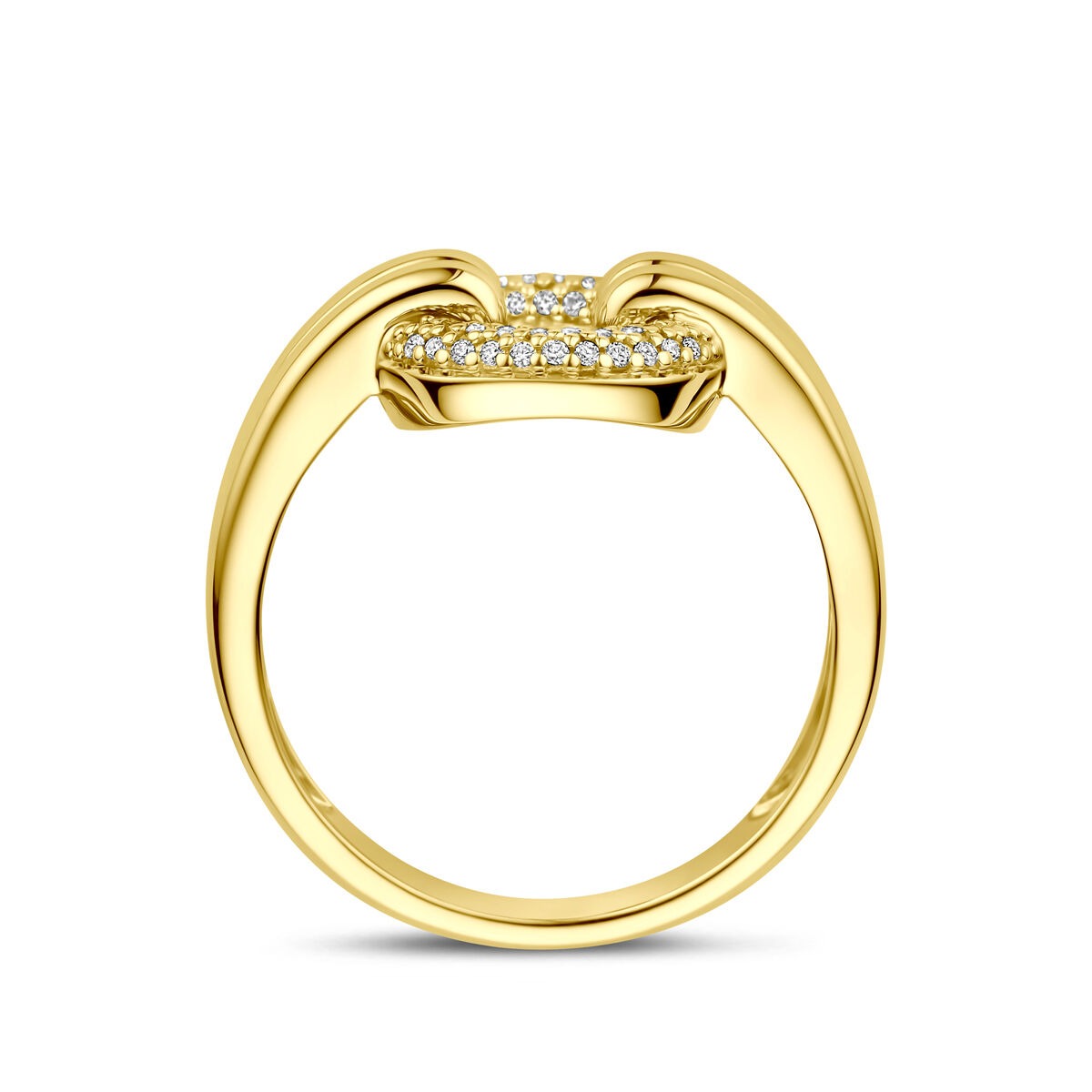 Anillo de mujer en oro amarillo con diamante – 14k oro amarillo