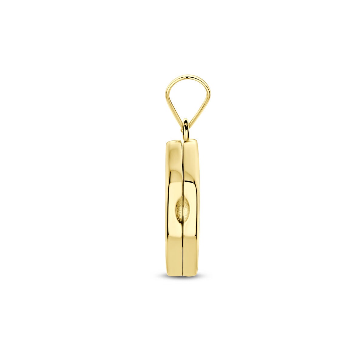 Medaillon octogonal chapado en oro de plata 925