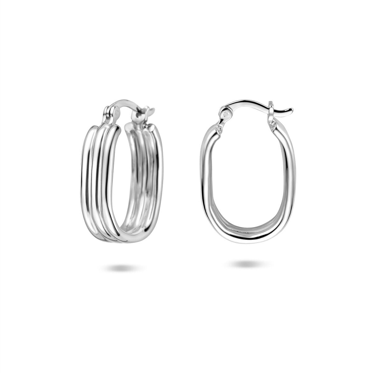 Aros de plata rodiados 17 mm