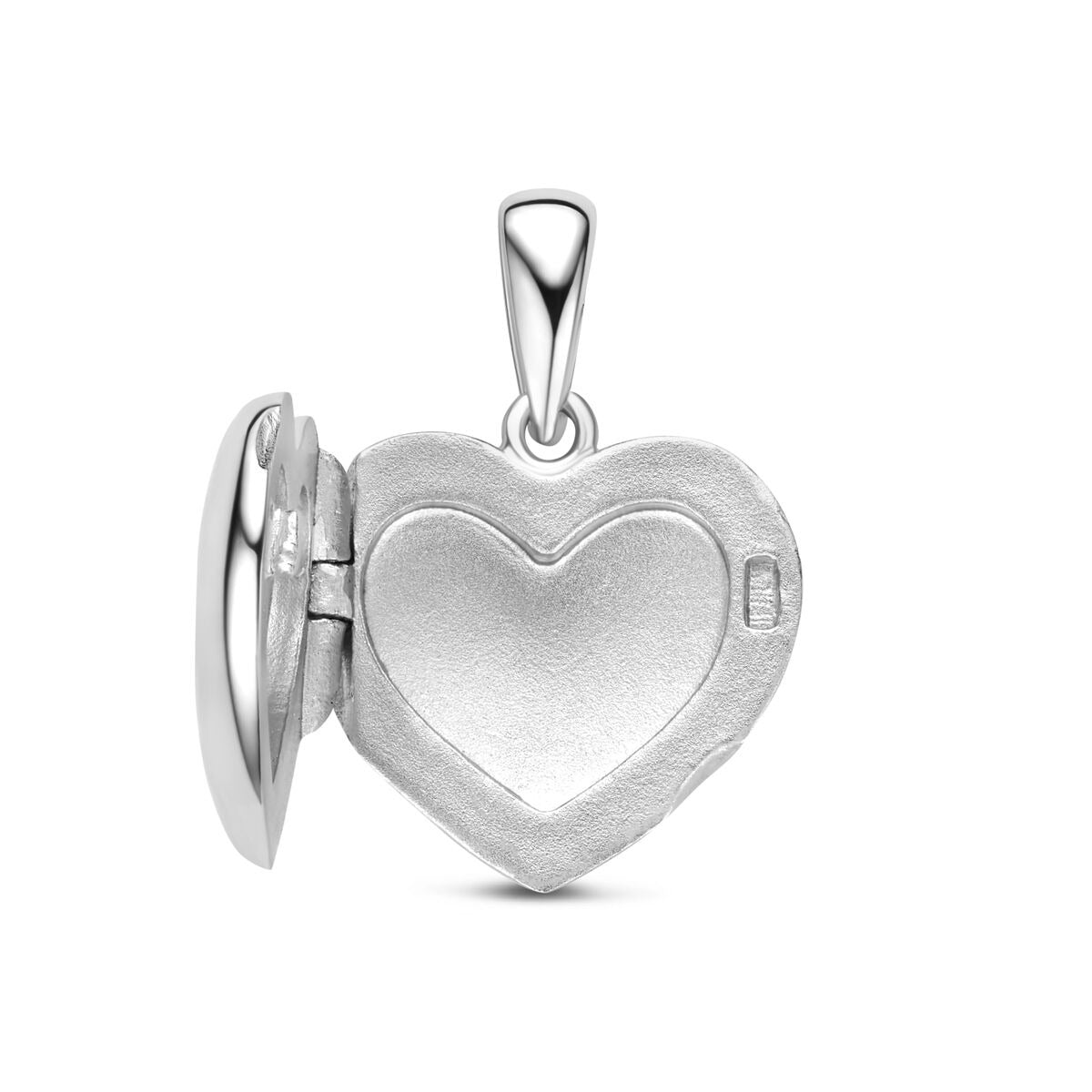 Medaillon de corazones de plata 925 rodiado
