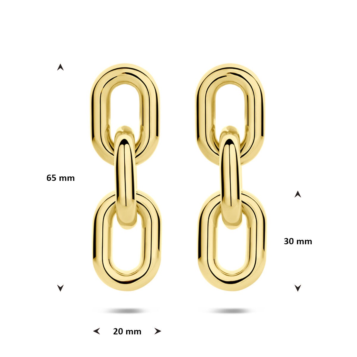 Aros de acero color oro 65mm