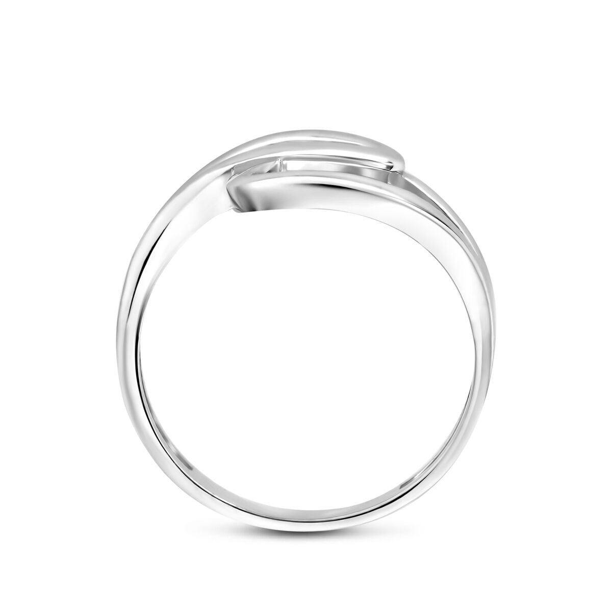 Anillo de plata rhodinado 925 poli/mate