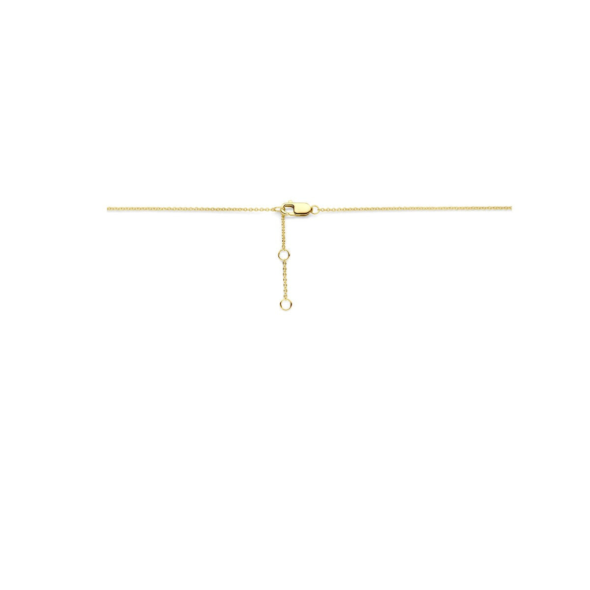 Collar de oro amarillo con corazón y diamante