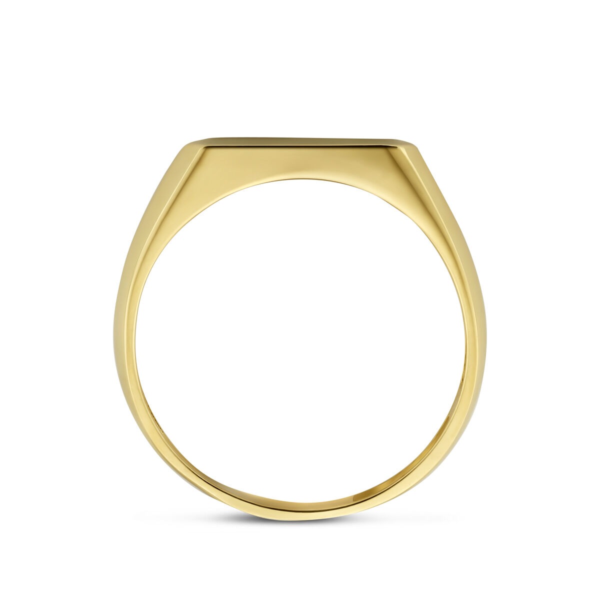 Anillo de mujer en oro amarillo de 14k con banda de 7 mm de ancho