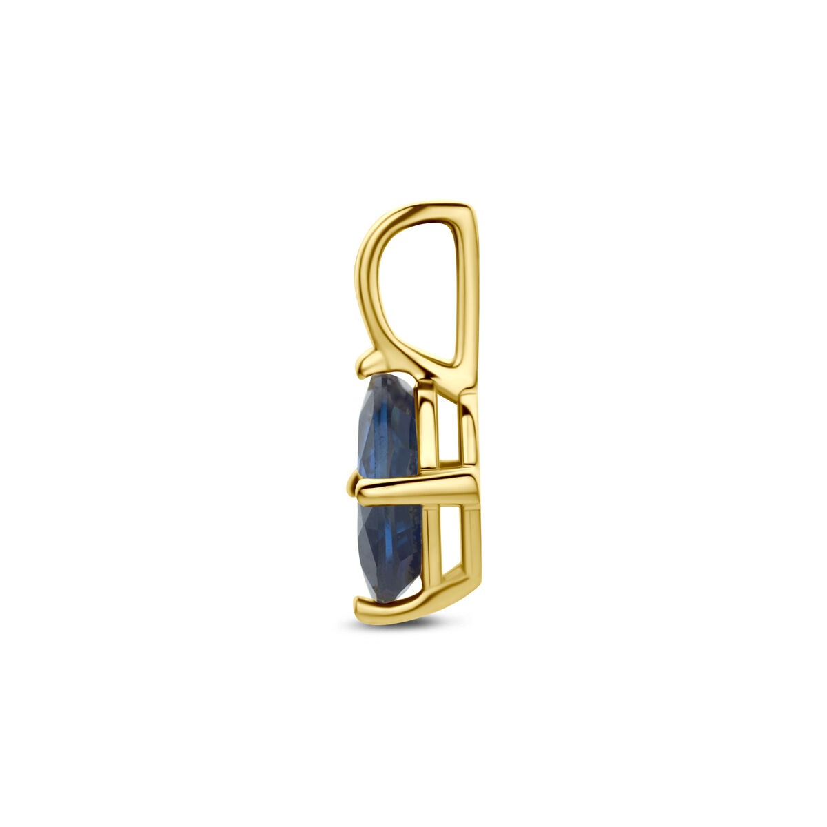 colgante de oro amarillo con zafiro