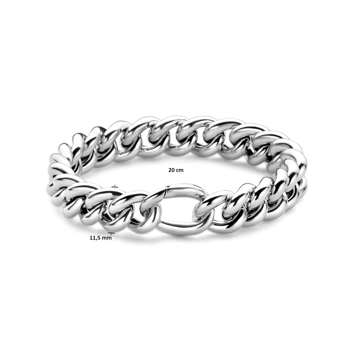 Pulsera de plata 925 rodiada Gourmette