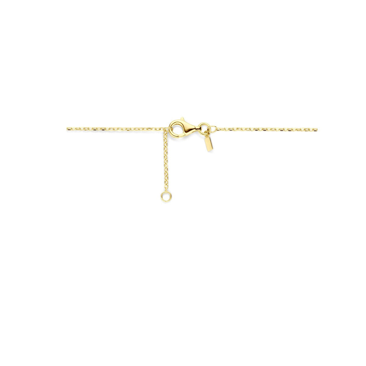 collar de mujer en ancla de oro amarillo de 14k con cierre de langosta 42 - 44 cm