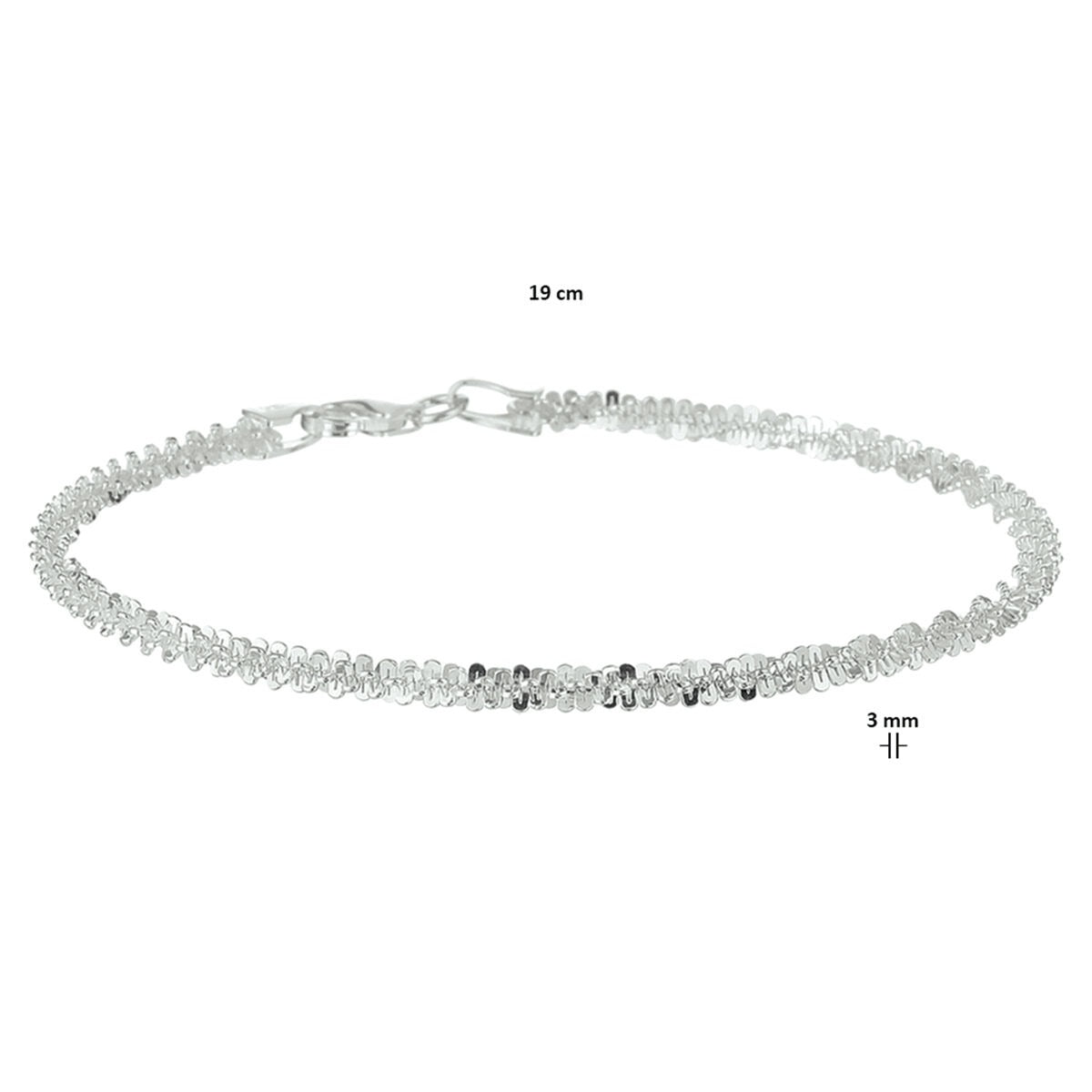 pulsera de fantasía de plata de mujer