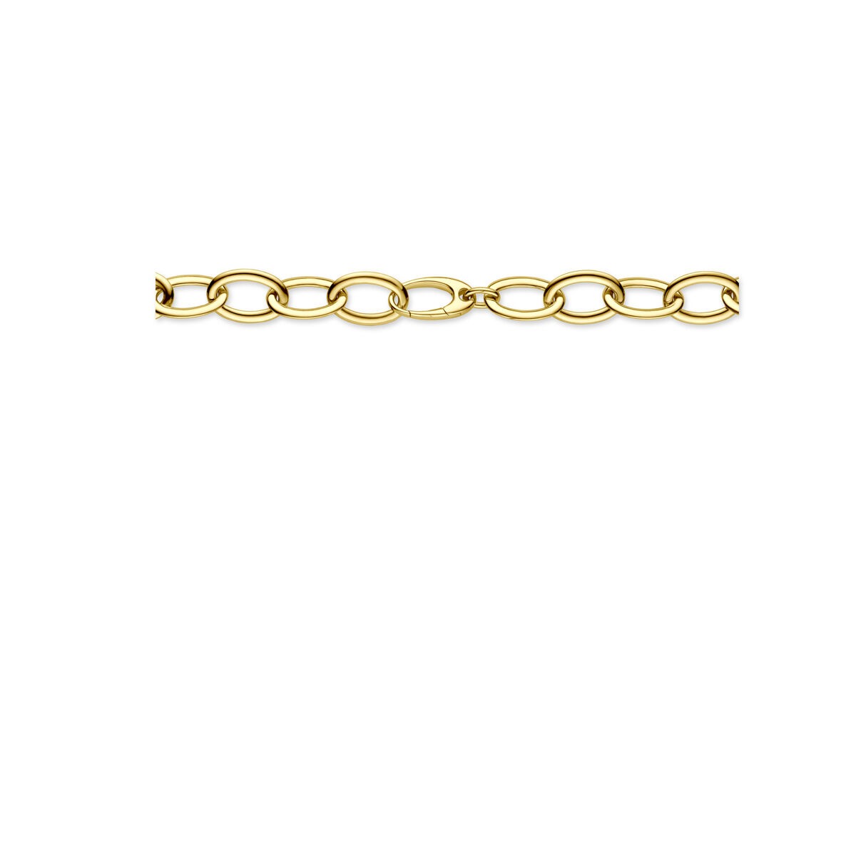 collar de oro amarillo con eslabones de alambre – 13 mm de ancho