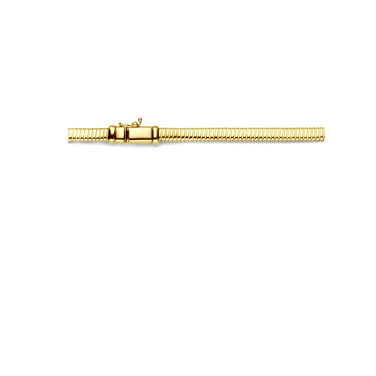 Collar de mujer en oro amarillo de 14k con eslabones tubogas – 6 mm