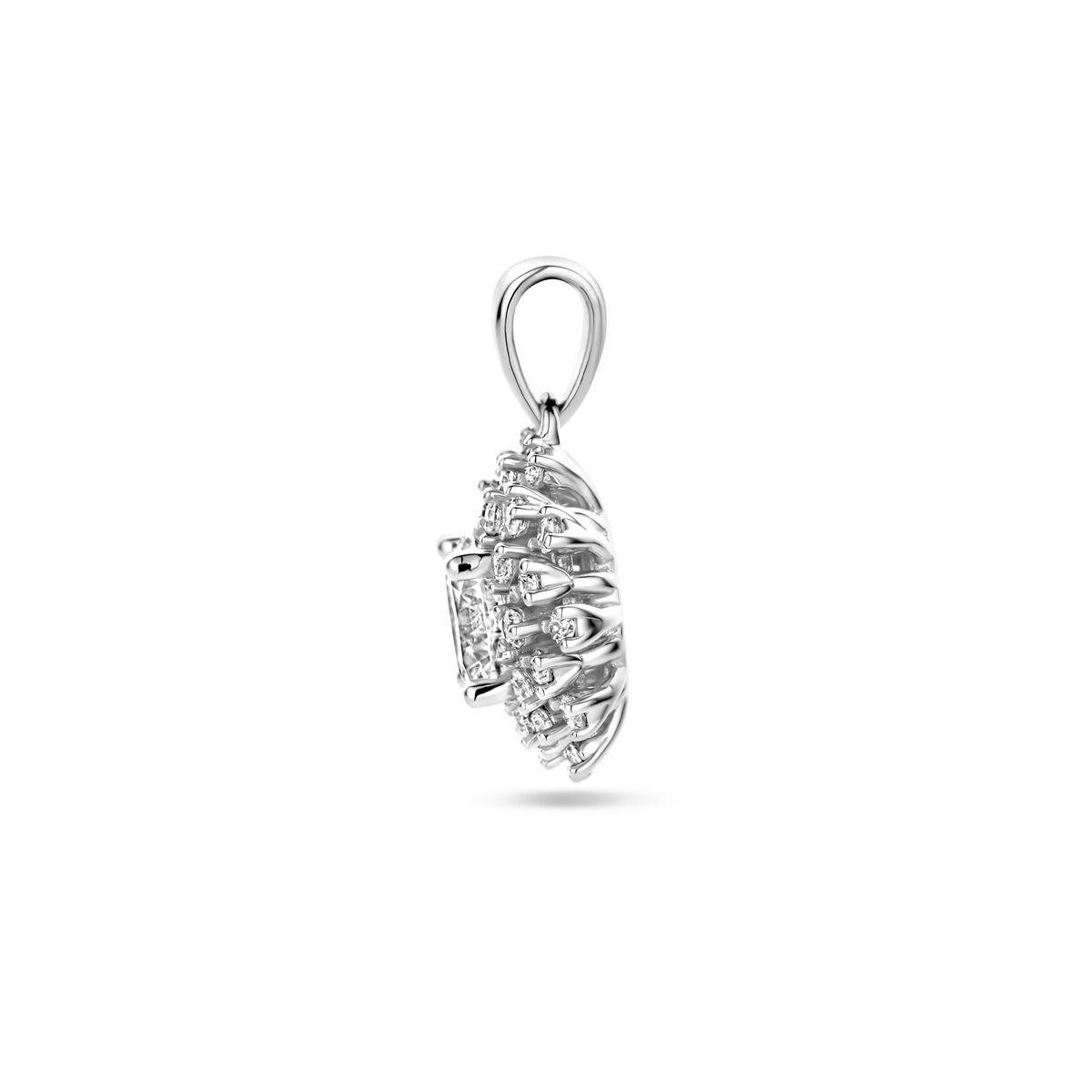 Colgante de plata rodiada con circonitas – Entourage Pavé