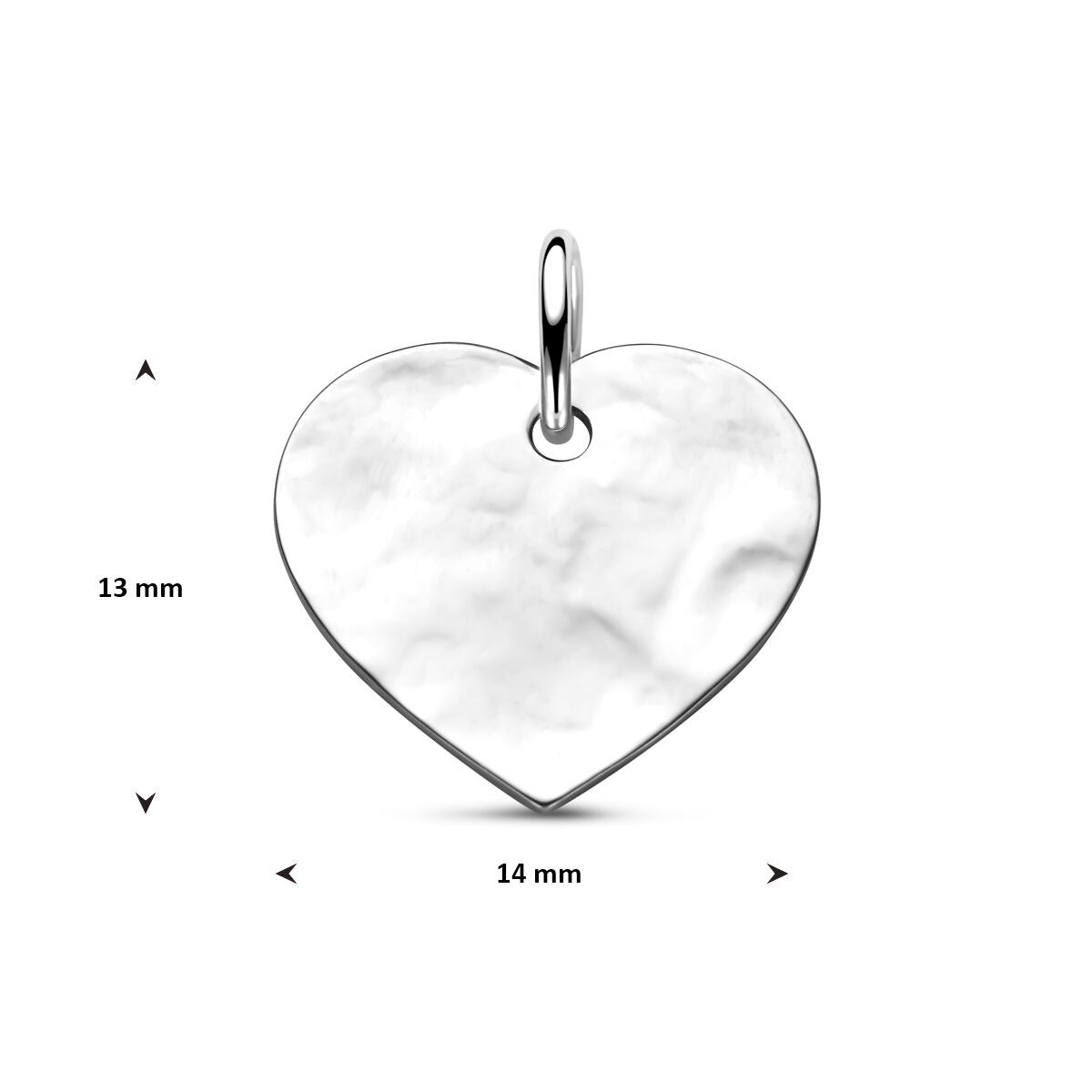 Colgante de plata en forma de corazón - personal y refinado