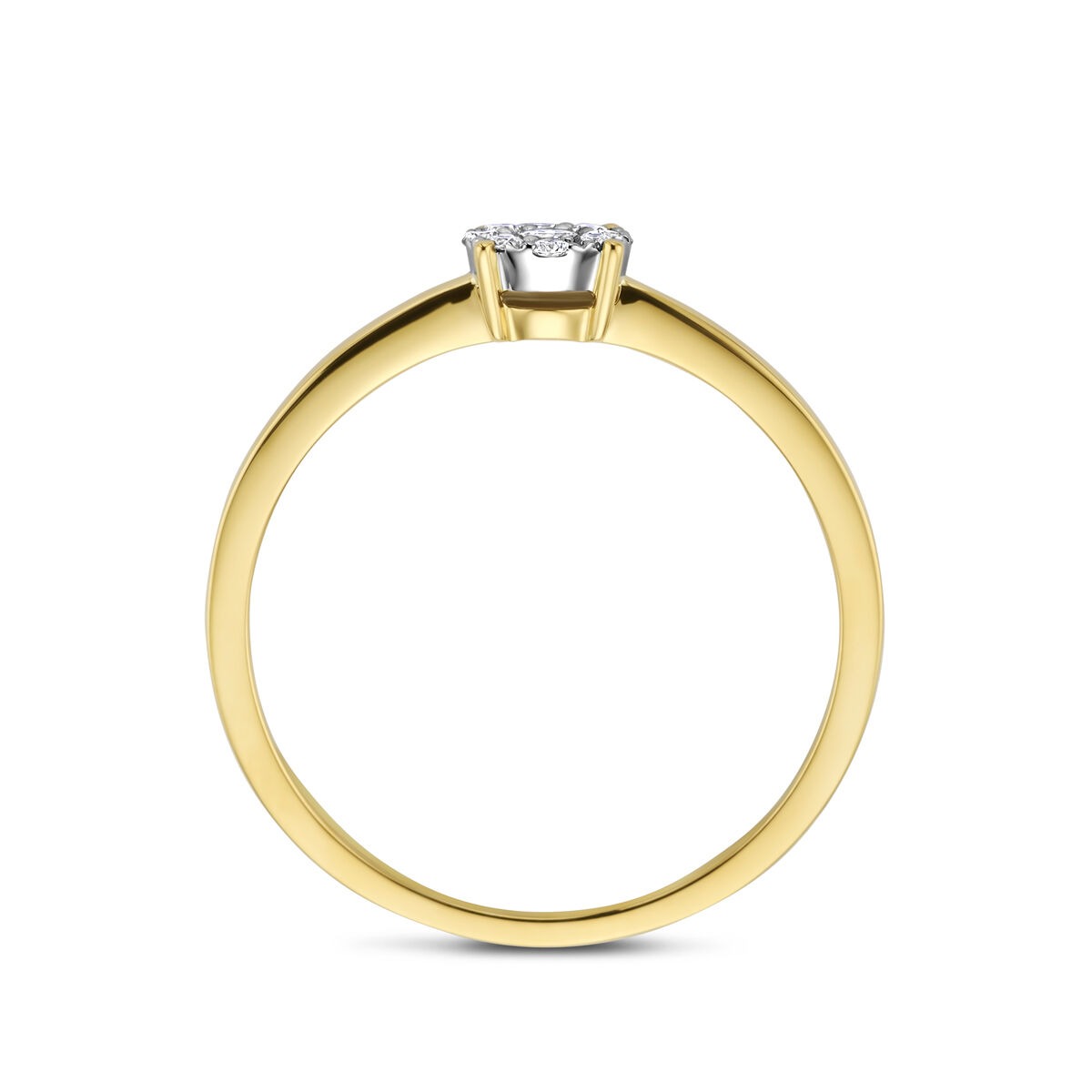 Anillo de mujer bicolor con diamante – 0.13 ct