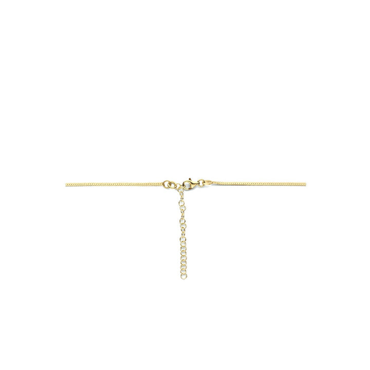 Goudkleurige slangcollier op zilver
