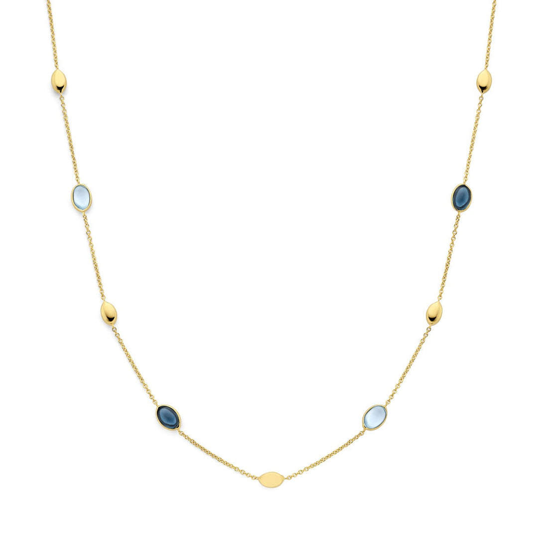 Gouden ketting met topaas – 14k geelgoud