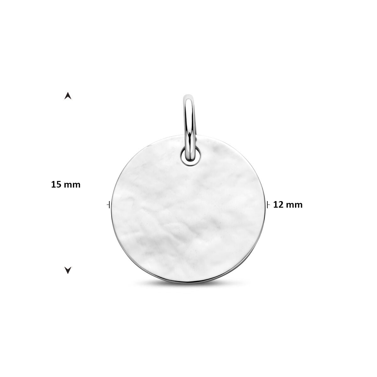 Colgante de grabado en plata 925 rodiado – 12 mm