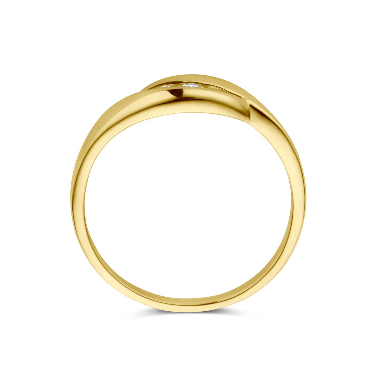 anillo de mujer en oro amarillo de 14k con circonitas – destellos de finesse en oro