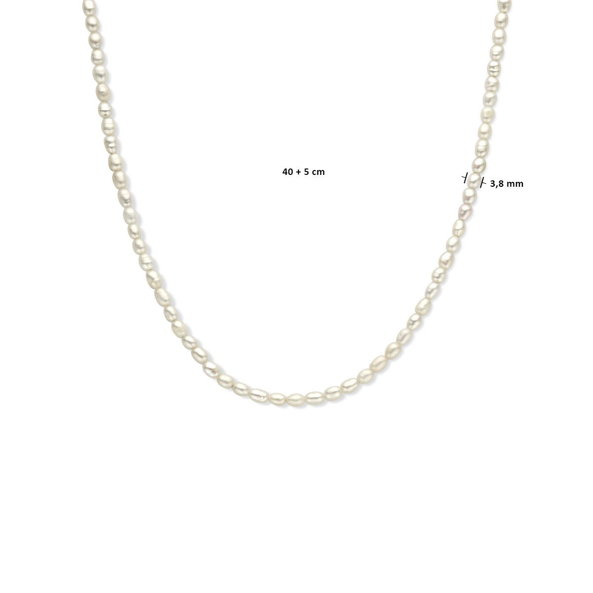 Collar de mujer en plata – collar rodiado con perlas de agua dulce