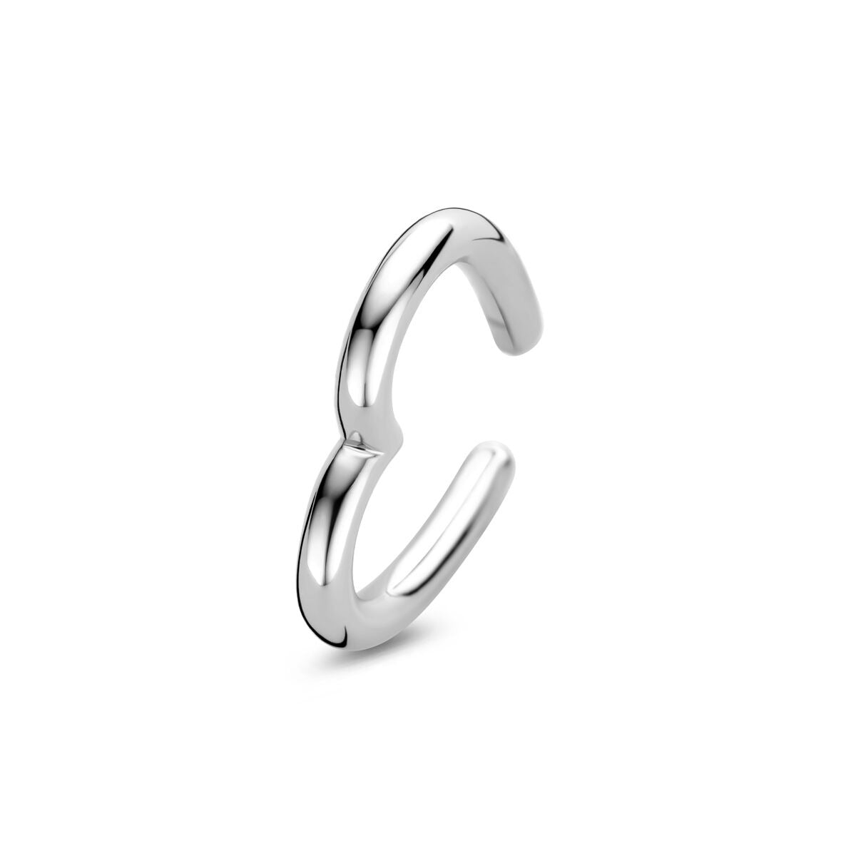 Ear cuff de corazón en plata rodiada 925