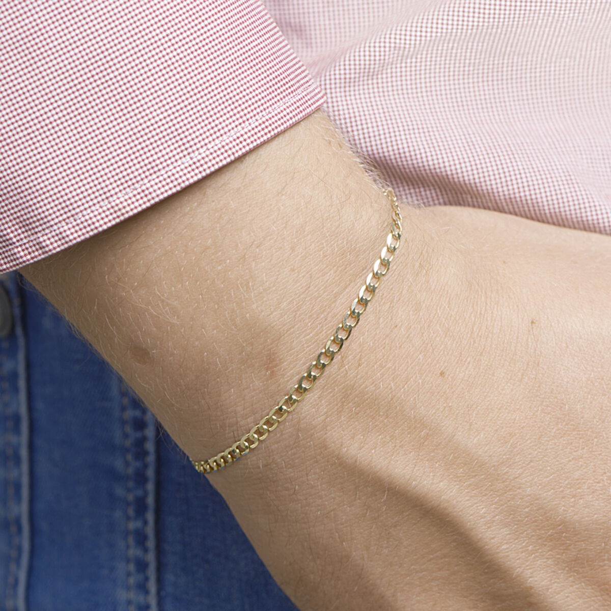 Pulsera de oro amarillo gourmet 3.3 mm