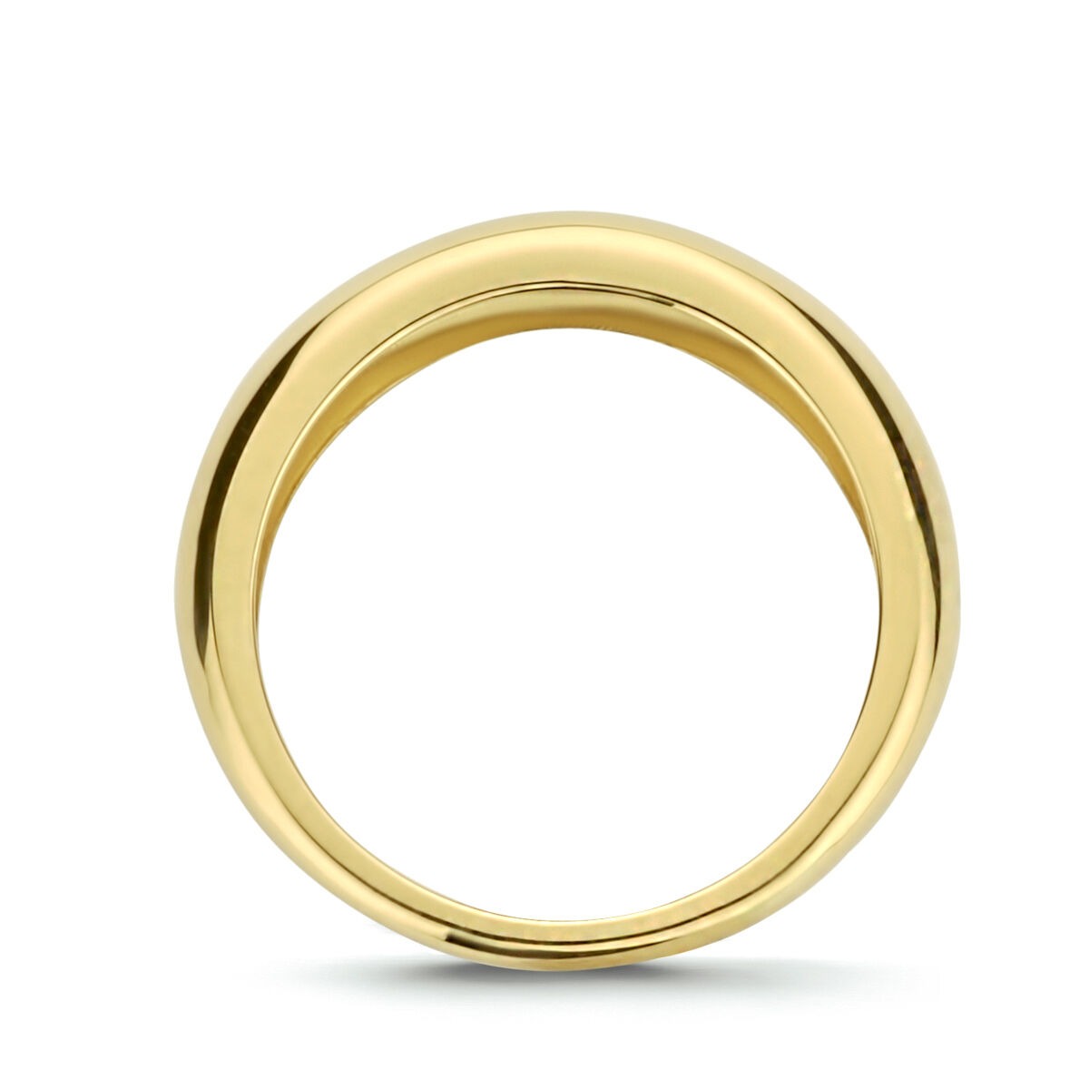anillo de mujer chapado en oro amarillo – clásico y poderoso