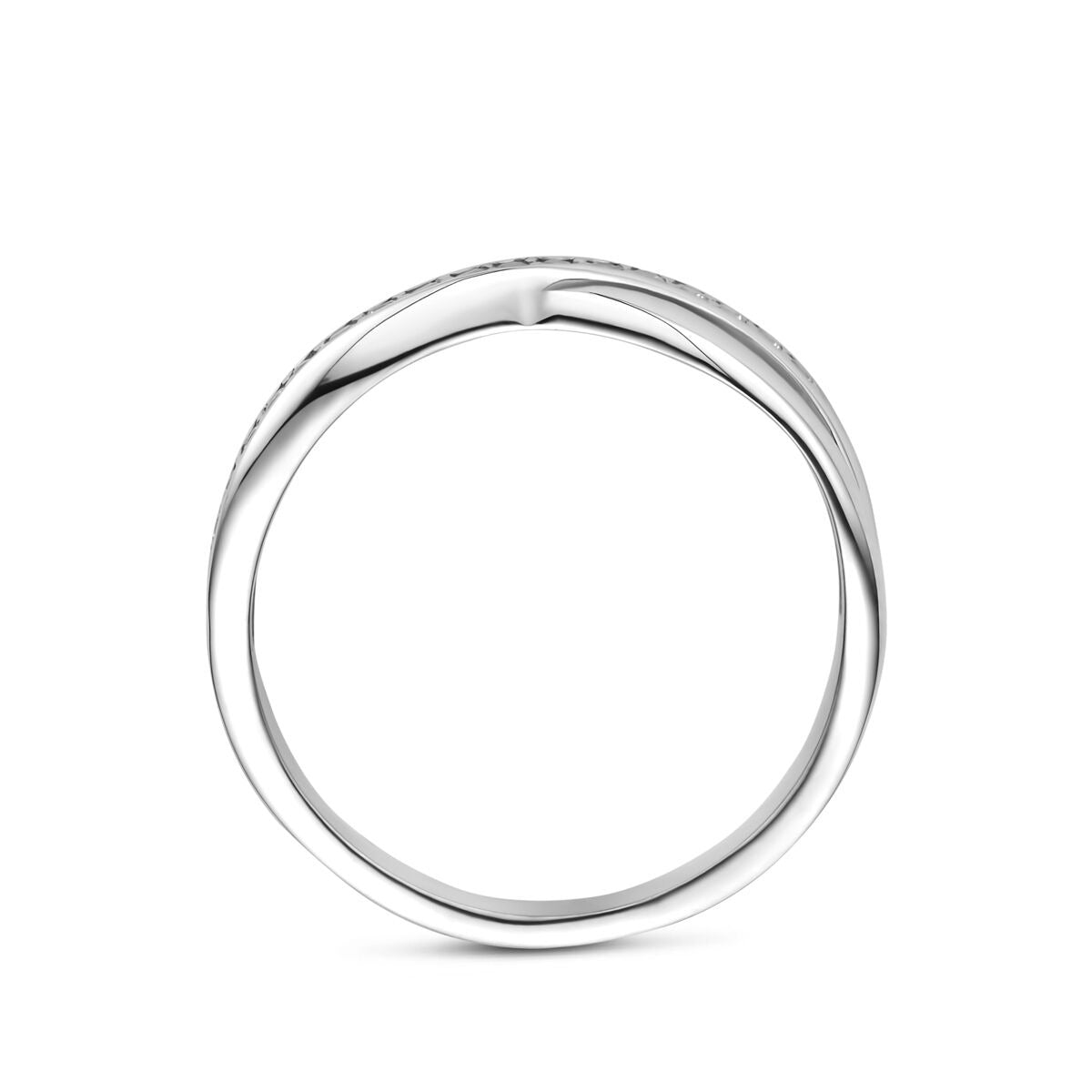 anillo de zirconia plata rodiada