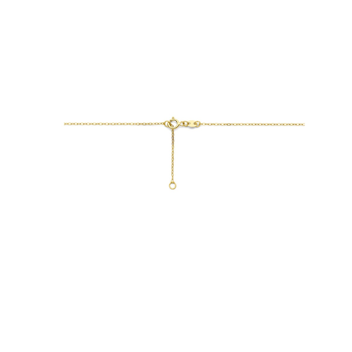 collar de oro amarillo con colgante en forma de gota