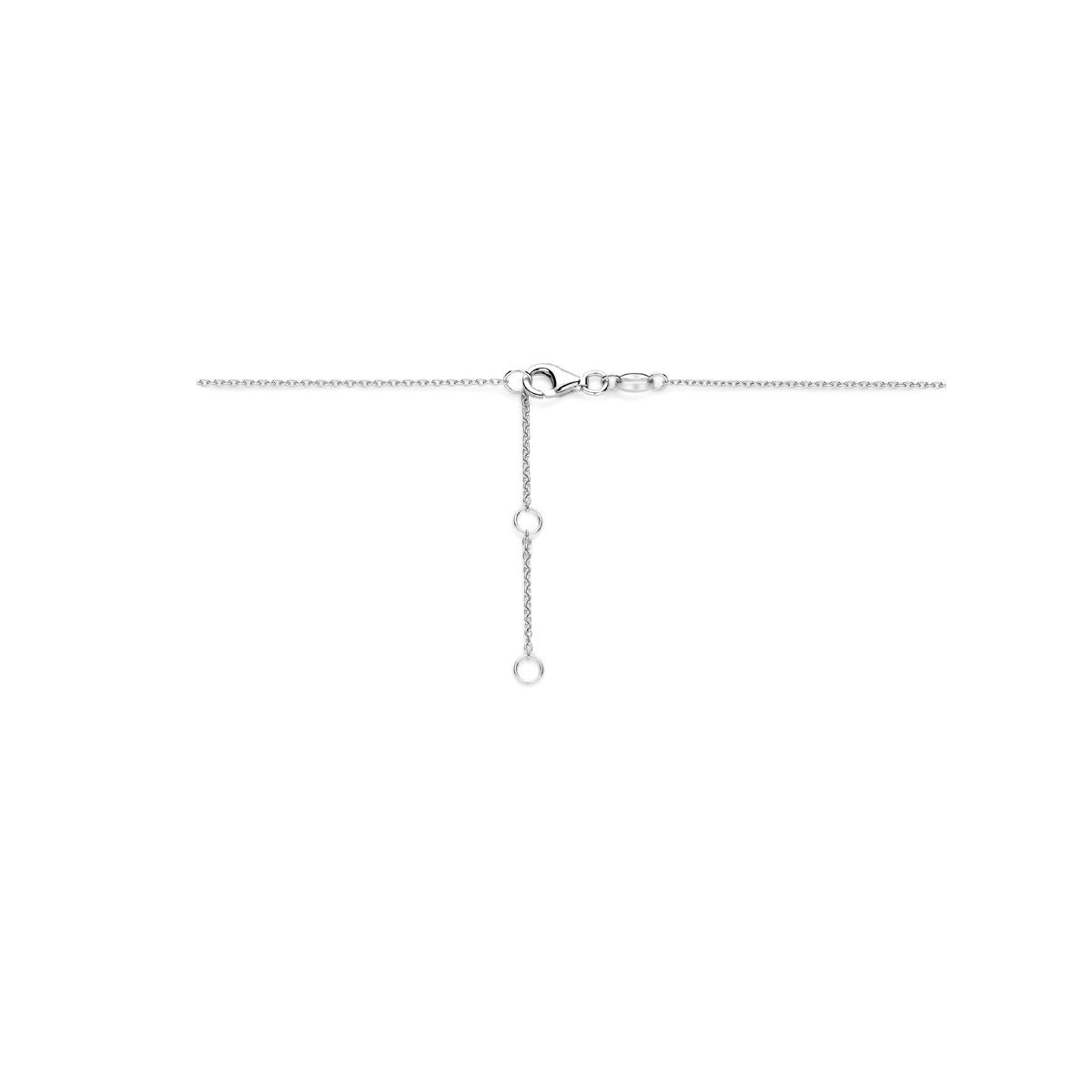 Collar de plata con colgante de circonita – collar de mujer rodiado en estilo solitario