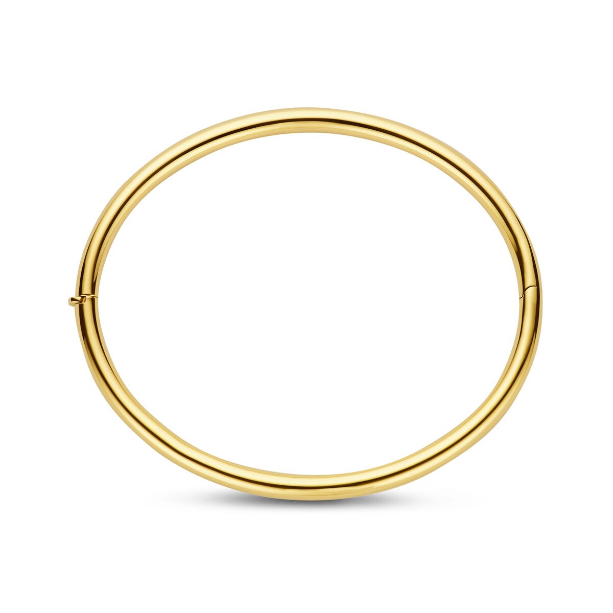 Pulsera de mujer de oro – bangle de 14k con cierre de bisagra