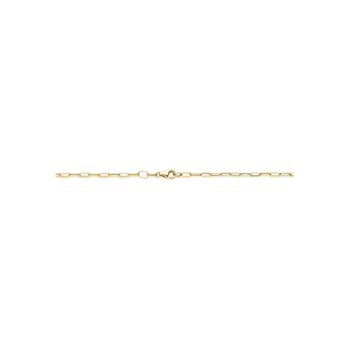 collar de oro amarillo con eslabones de ancla